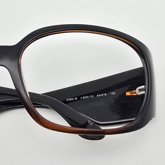 Chanel 5080-B c.830/13 Black Brown Fade Swarovski Crystal Sunglasses Frame Italy main image 9